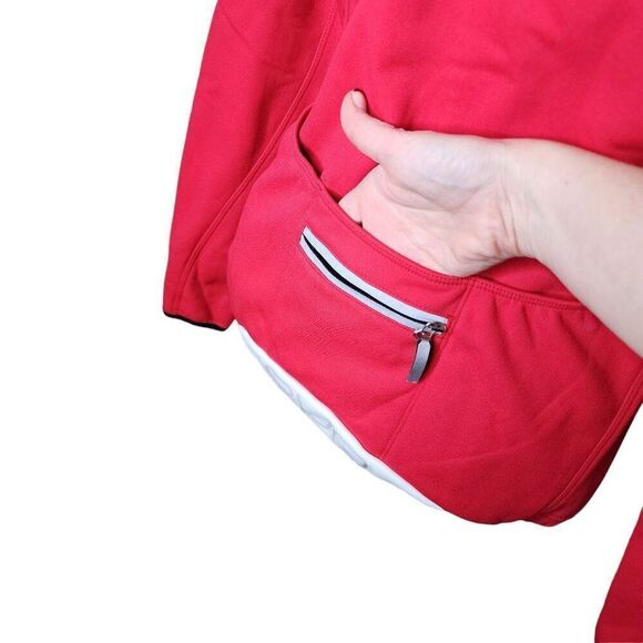 De Marchi Cycling Jacket Pockets Womens Size M Red Full Zip - Picture 5 of 9